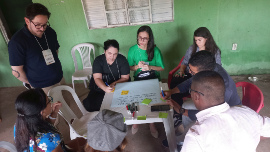 UNU-EHS expert Lucas Turmena at a workshop in Brazil